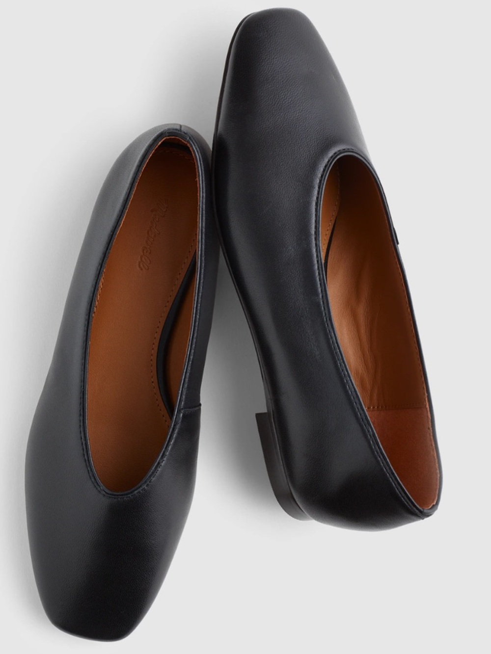 Madewell The Mylie Black Leather Flats